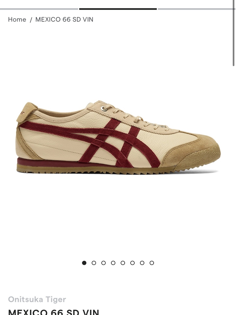 Onitsuka Tiger by Asics Mexico 66 SD VIN Sneakers - Cream & Burgundy